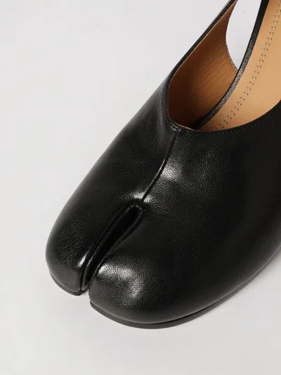 Maison Margiela Womens Black Tabi Leather Slingback Wedges Eur 36 / 3 Uk
