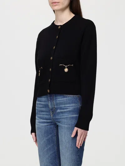 Chloé Chloe Embellished-pocket Wool And Cashmere-blend Cardigan In Black