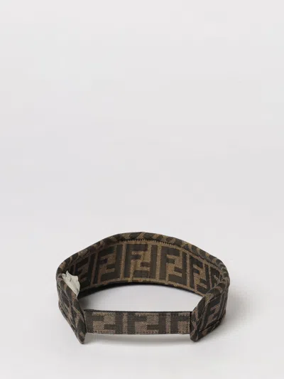 Fendi Visor Flat Brim In Brown