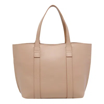 Hogan Small Script Leather Shoulder Bag In Brown