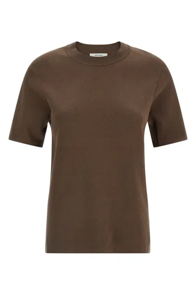 Entire Studios Mercerized Crew Neck T-shirt In Brown