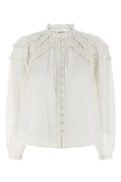 Isabel Marant Étoile White Regular Solid Shirt In White