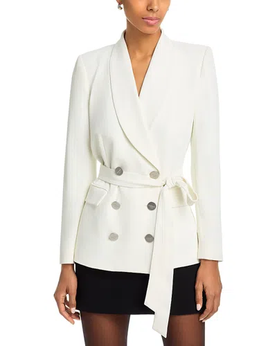 L'agence Aven Wrap Blazer In White