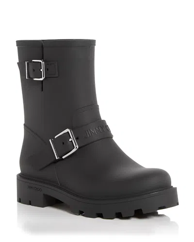 Jimmy Choo Biker Rain Black Tpu Rain Boots Black 42 In Black