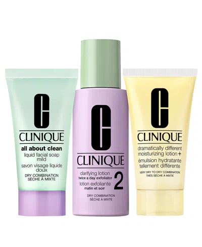 Clinique 3-pc. Mini 3-step Skincare Set In Transparent