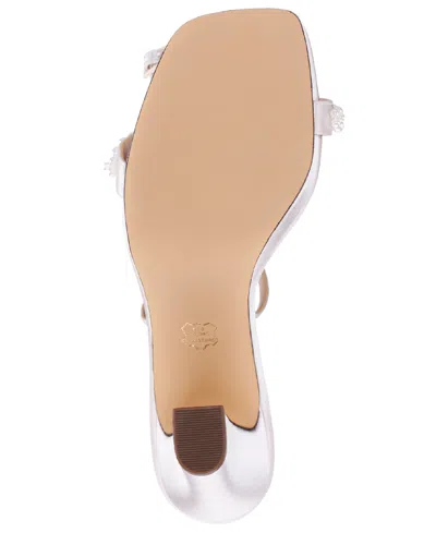 Nina Evette Ankle Strap Platform Sandal In White