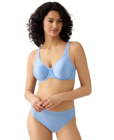 Wacoal Basic Beauty Full Figure Underwire Bra 855192 In Blue