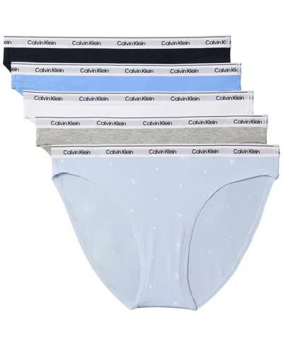 Calvin Klein Assorted 5-pack Logo Bikinis In Multi