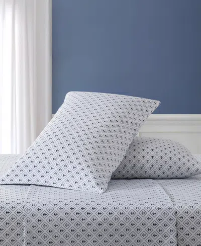 Nautica Printed Cooling Microfiber 4-pc. Sheet Set, Full In White