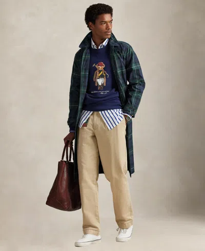 Polo Ralph Lauren Long Sleeve Fleece Society Bear Crewneck Sweatshirt In Multi