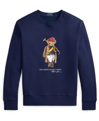 Polo Ralph Lauren Long Sleeve Fleece Society Bear Crewneck Sweatshirt In Multi