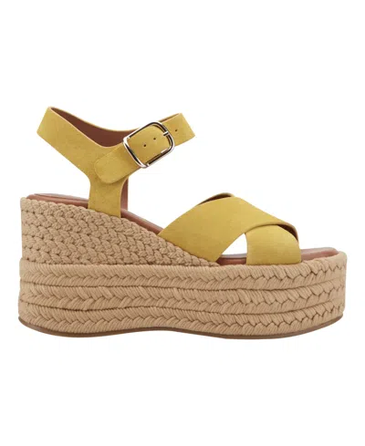 Marc Fisher Ltd Pasion Espadrille Ankle Strap Platform Wedge Sandal In Multi