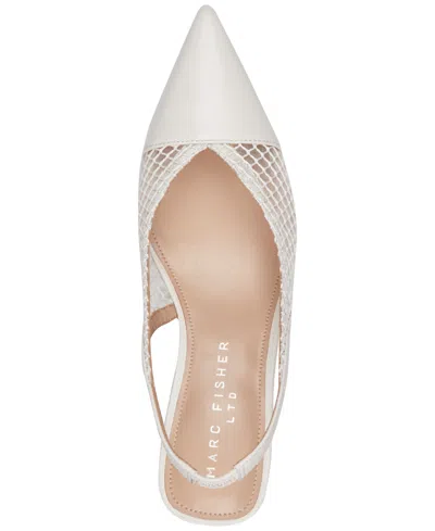 Marc Fisher Ltd Gipsi Pointed Toe Slingback Pump In White