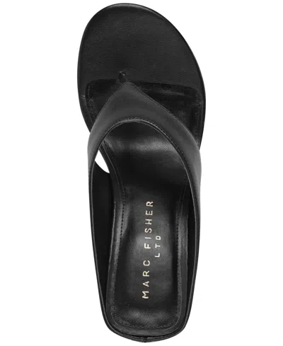 Marc Fisher Ltd Udena Wedge Flip Flop In Black