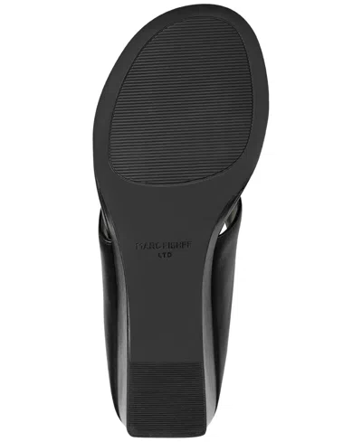 Marc Fisher Ltd Udena Wedge Flip Flop In Black