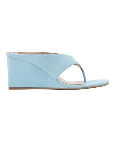 Marc Fisher Ltd Udena Wedge Flip Flop In Blue
