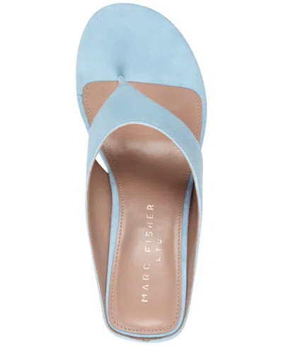Marc Fisher Ltd Udena Wedge Flip Flop In Blue