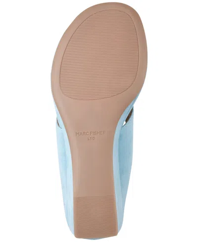 Marc Fisher Ltd Udena Wedge Flip Flop In Blue