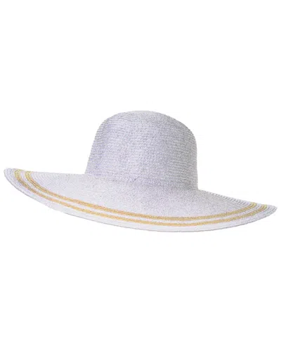 Ralph Lauren Packable Stripe Sun Hat In White