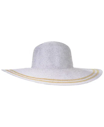 Ralph Lauren Packable Stripe Sun Hat In White