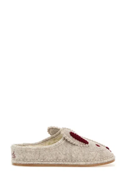 Bode Men Grey Fabric Rabbit Slippers In Neutral