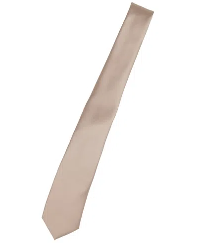 Construct Men's Satin Solid Extra Long Tie In Neutral