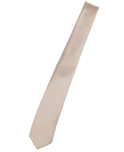 Construct Men's Satin Solid Extra Long Tie In Brown