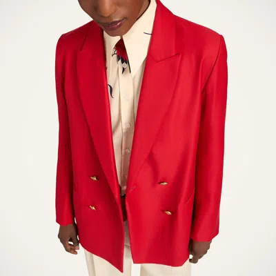 La Doublej Jagger Jacket In Red