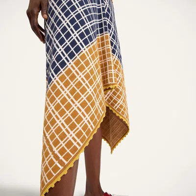La Doublej Check Me Skirt In Multi