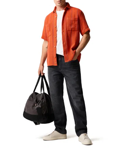 Rodd & Gunn Point Break Regular Fit Short Sleeve Shirt In Orange