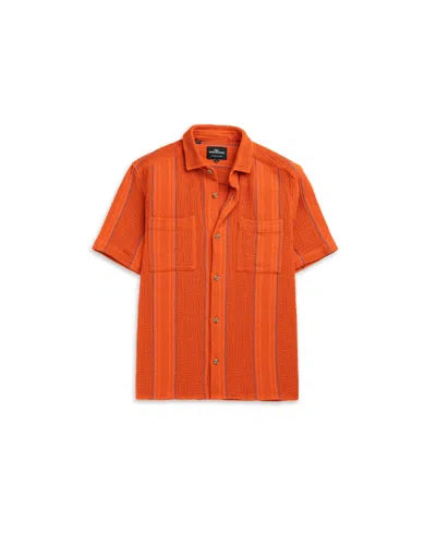 Rodd & Gunn Point Break Regular Fit Short Sleeve Shirt In Orange