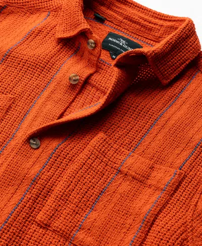 Rodd & Gunn Point Break Regular Fit Short Sleeve Shirt In Orange