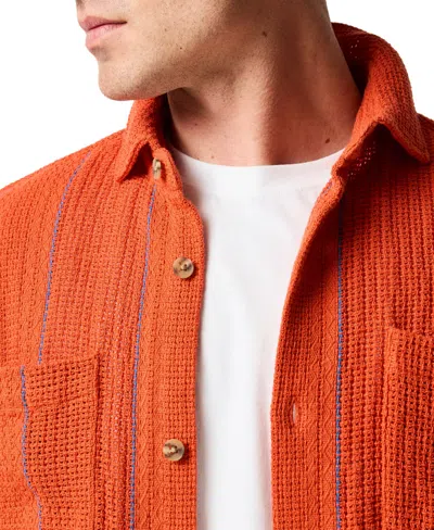 Rodd & Gunn Point Break Regular Fit Short Sleeve Shirt In Orange