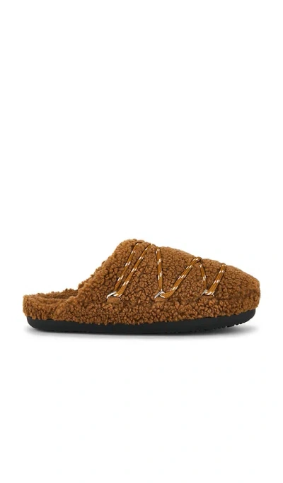 Moon Boot Teddy Slipper Bedroom Linen And Nightwear Brown