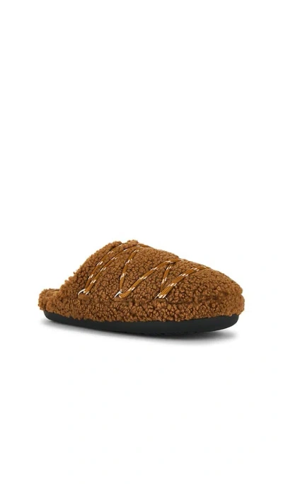 Moon Boot Teddy Slipper Bedroom Linen And Nightwear Brown
