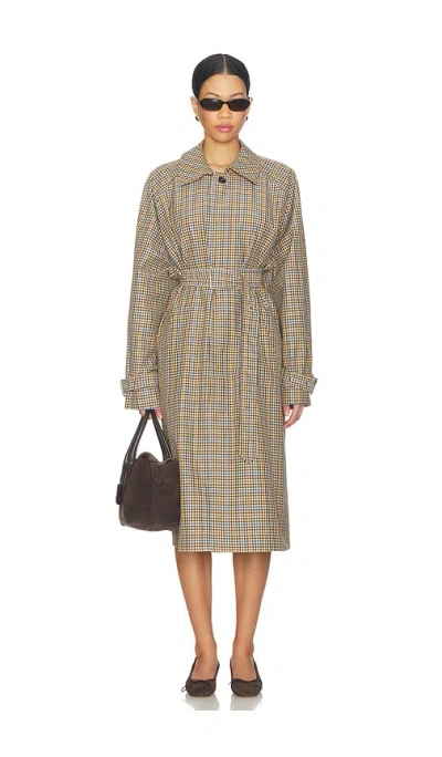 Frame The Plaid Mac Coat In Multi