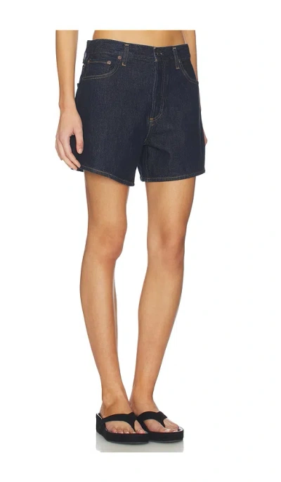 Agolde Leith Oversized Shorts In Blue