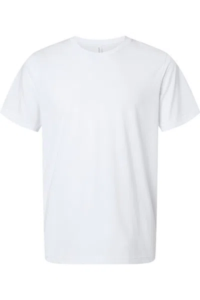 Bella+canvas Heather Cvc Raglan Tee In White