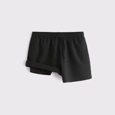 Abercrombie & Fitch Ypb Motiontek Athletic Fit Unlined Training Short In Black