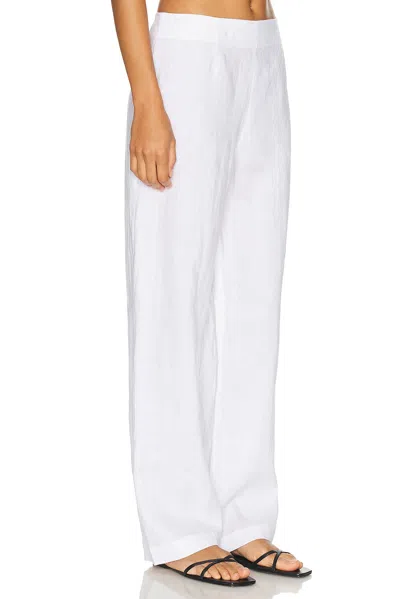 Aexae Linen Flat Pant In White