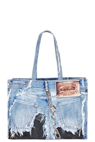 Acne Studios Logo Shopper Bag In Blue