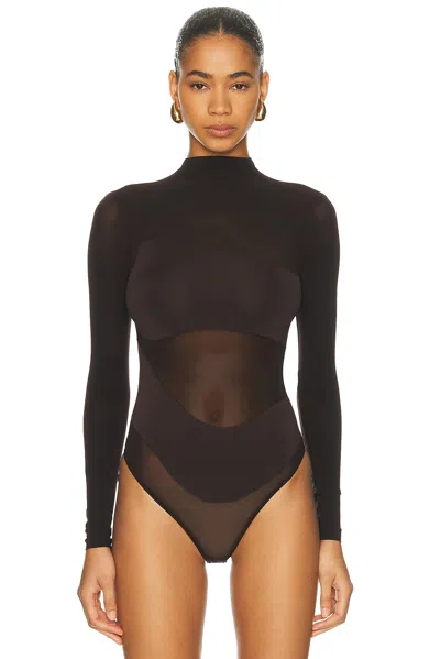 Wolford Shade String Bodysuit In Black