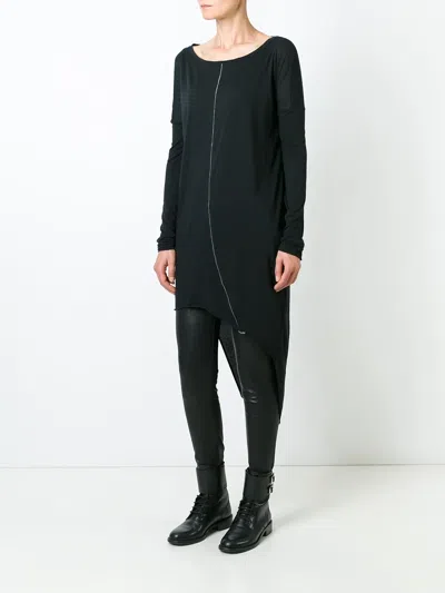 Thom Krom Asymmetric Long T-shirt In Black