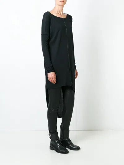 Thom Krom Asymmetric Long T-shirt In Black