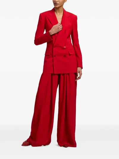 Ralph Lauren Vannesa Satin Wide-leg Pant In Bright Red