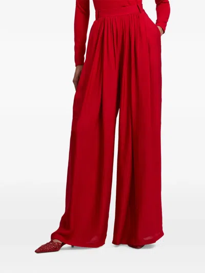 Ralph Lauren Vannesa Satin Wide-leg Pant In Bright Red