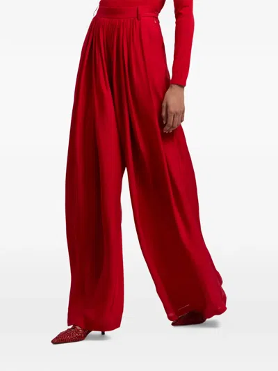 Ralph Lauren Vannesa Satin Wide-leg Pant In Bright Red