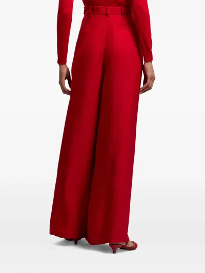 Ralph Lauren Vannesa Satin Wide-leg Pant In Bright Red