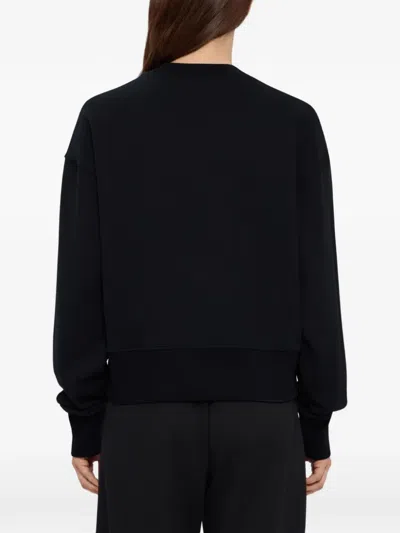 Msgm Embroidered Sweatshirt In Black