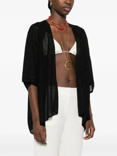 Momoní Divina Open-front Jacket In Black